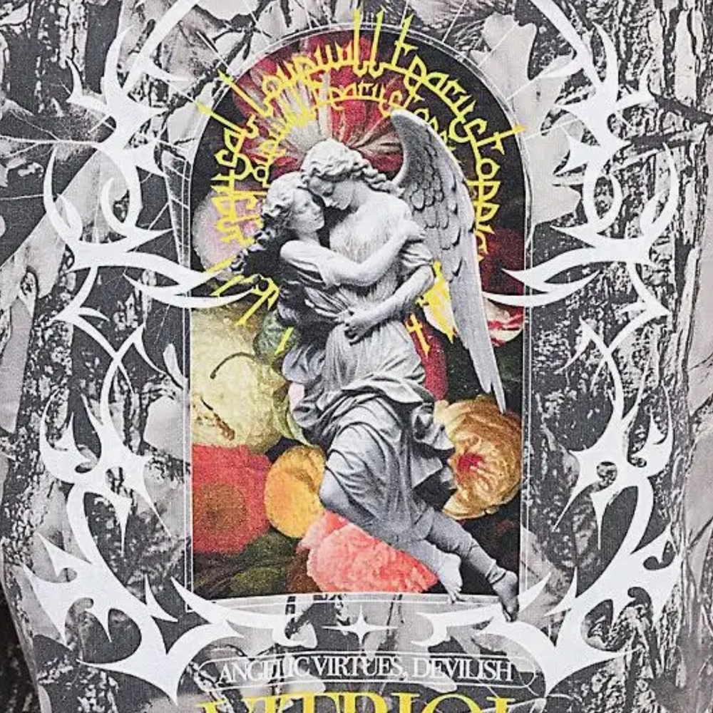 Angel Graphic Short Sleeve Tee - Black